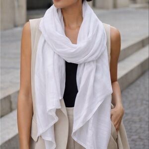 Lightweight White Scarf